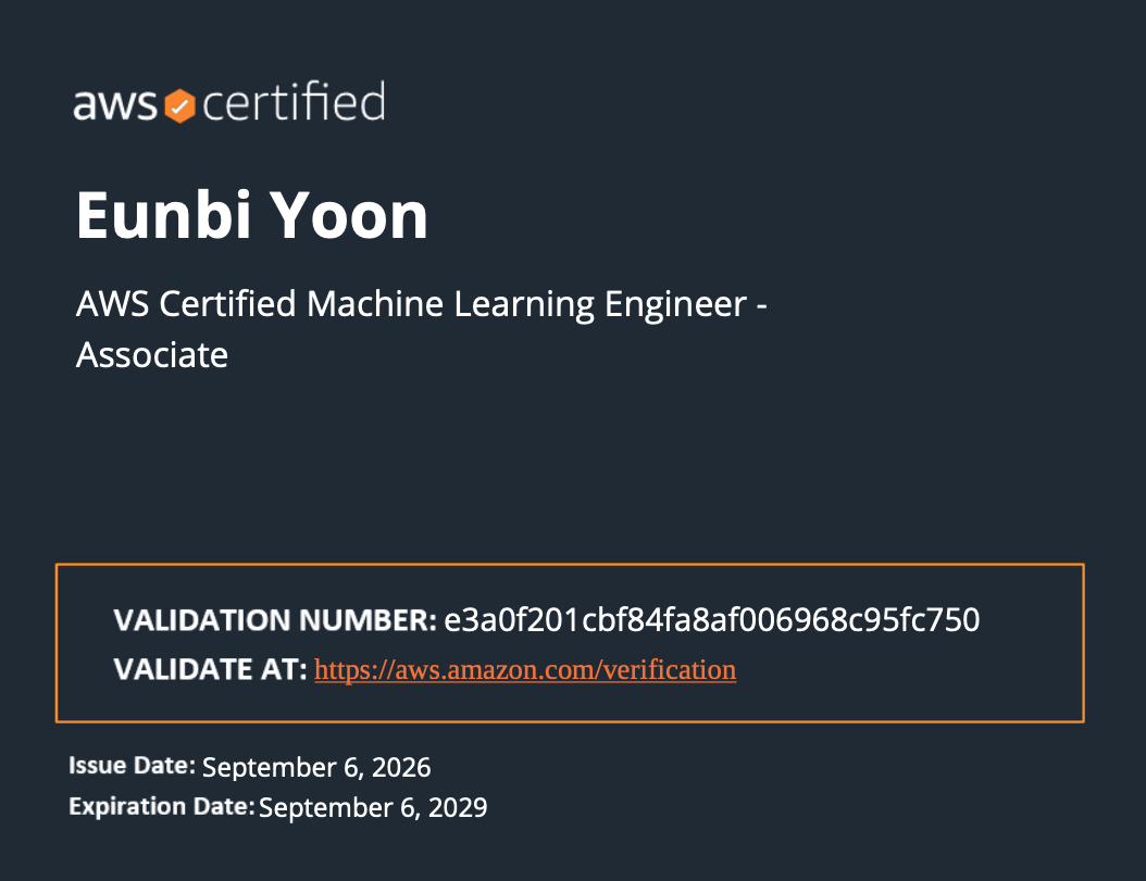 AWS Machine Learning Engineer Associate certification